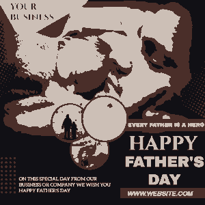 Happy Fathers Day Card Sample Template