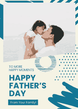 Happy Movemeny Fathers Day Card Template
