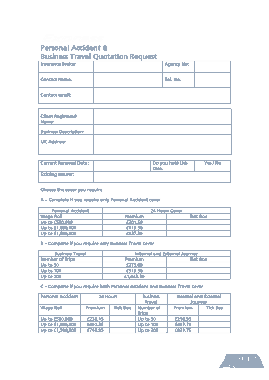 Business Travel Quotation Template