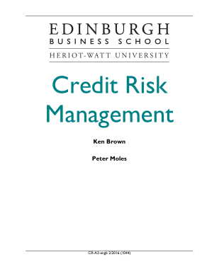 Credit Risk Management Sample Template