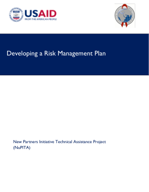 Developing a Risk Management Plan Template