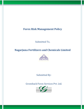 Forex Risk Management Policy Template