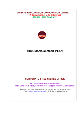 Mineral Risk Management Plan Template