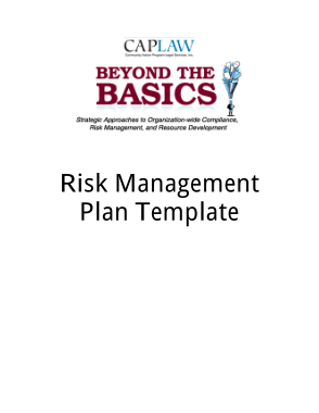 Risk Management Plan Template Sample Template