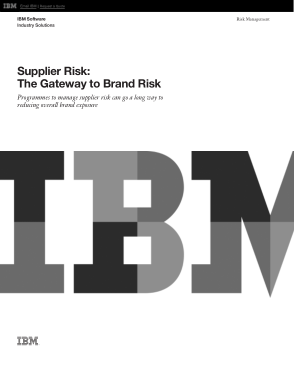 Sample Brand Risk Management Template