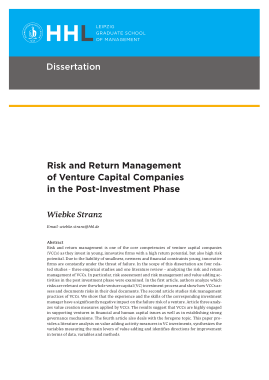 Venture Capital Risk Management Sample Template