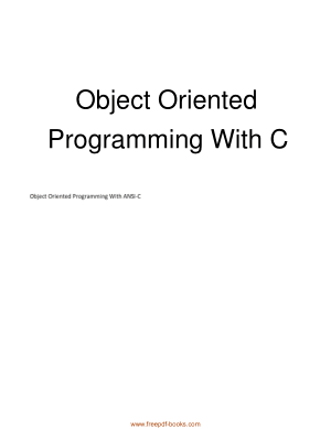 Object Oriented Programming With C