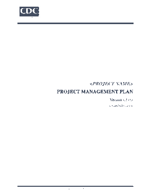 Free Download PDF Books, CDC Up Project Management Plan Template