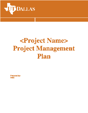 Editable Project Management Plan Template