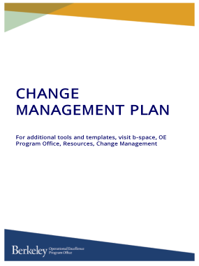 Project Change Management Plan Tools and Template