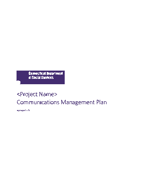 Project Communication Management Plan Sample Template