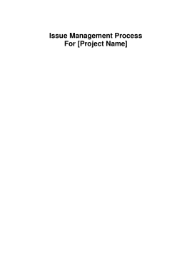 Project Issue Management Process Template