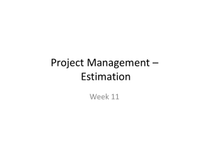 Project Management Estimation Template