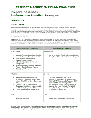 Project Management Plan Example Template