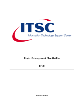 Project Management Plan Outline Template