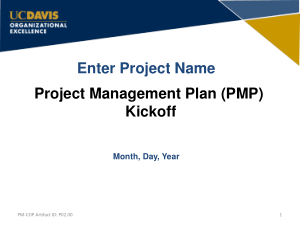 Project Management Plan Presentation Sample Template