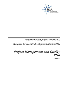 Project Management Quality Plan Template