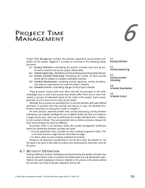 Project Schedule Management Plan Example Template