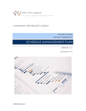 Project Schedule Management Plan Sample Template