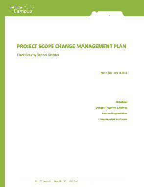 Project Scope Change Management Plan Template