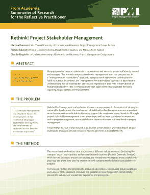 Project Stakeholder Management Template