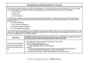 Project Stakeholder Plan Template