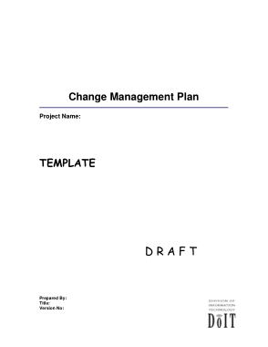 Blank Change Management Plan Template