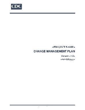 Sample Change Management Plan Template