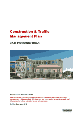 Construction and Traffic Management Plan Template
