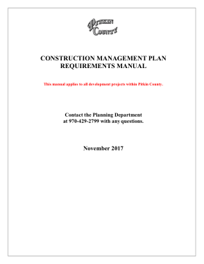 Construction Management Plan Requirement Manual Template