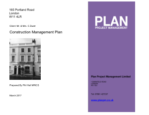 Construction Project Management Plan Template