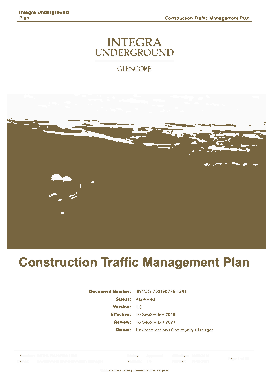 Construction Traffic Management Plan Template