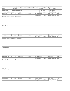 Daily Log For Construction Manager Template