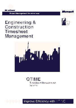 Engineering And Construction Timesheet Management Template