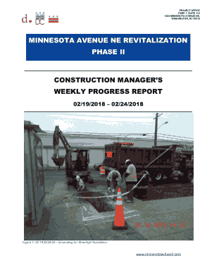 Sample Construction Managers Weekly Progress Report Template