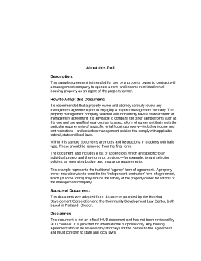 Property Management Agreement Contract Template