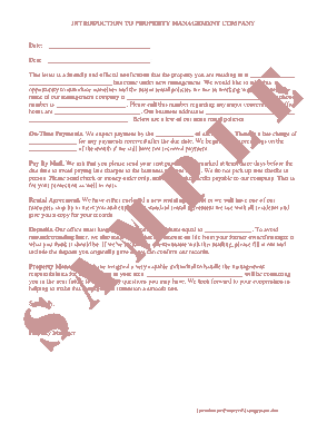 Property Management Introduction Letter Template