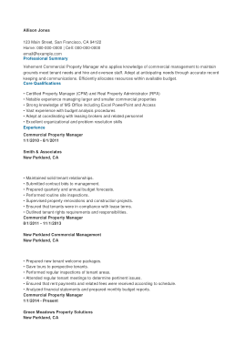 Commercial Property Management Resume Template