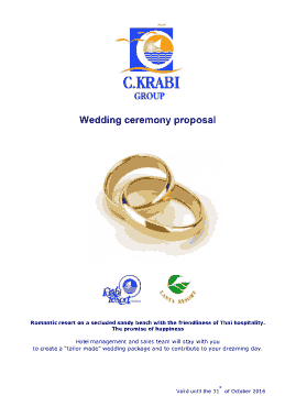 Beach Wedding Ceremony Event Proposal Template