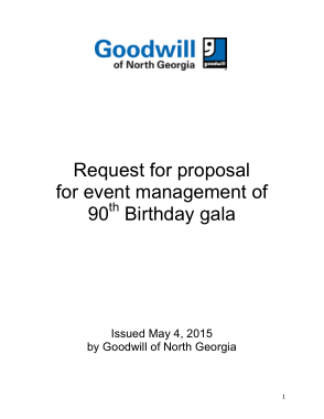 Birthday Party Event Proposal Template