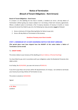Notice of Termination Free Sample Template