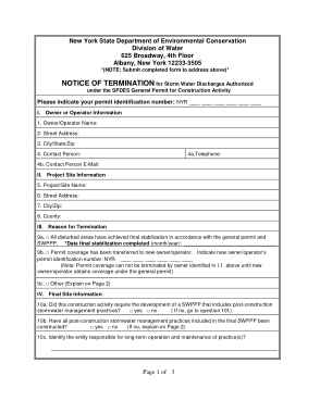 NY Employee Termination Form Template