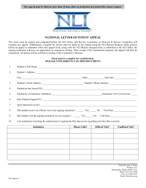 Free Download PDF Books, National Appeal Letter of Intent Template