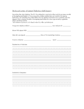 Student National Letter of Intent Template