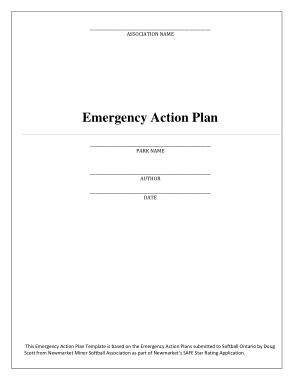 Emergency Action Plan Checklist Template