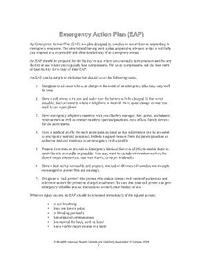 Free Download PDF Books, Emergency Action Plan EPA Checklist Template