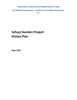 Garden Project Action Plan Template