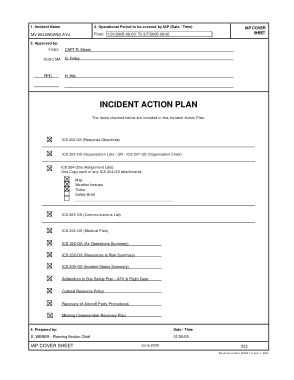 Incident Action Plan Fire Template
