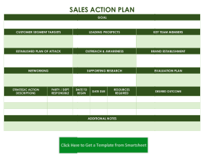 Sales Action Plan(1) Template