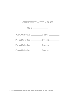Sample Emergency Action Plan Template